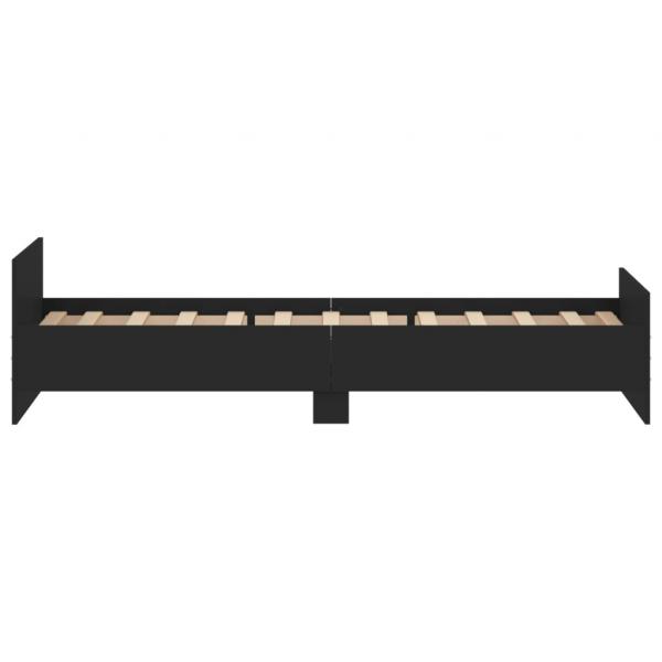 Bettgestell Schwarz 100x200 cm Holzwerkstoff