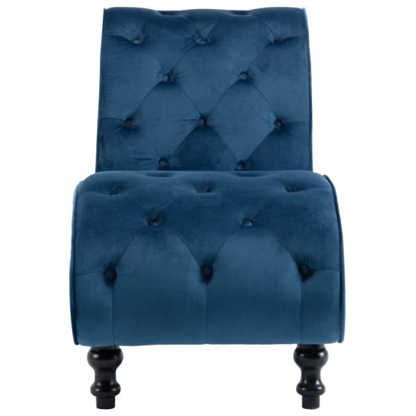 Chaiselongue Blau Samt