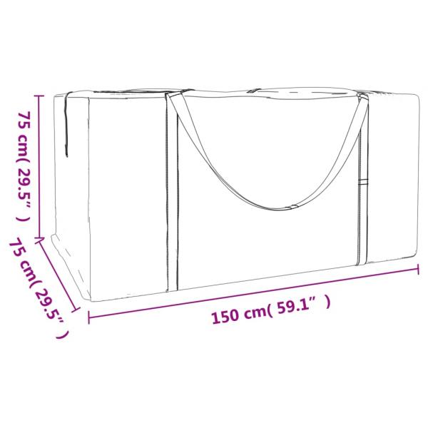 Aufbewahrungstasche für Gartenkissen 150x75x75 cm Polyethylen