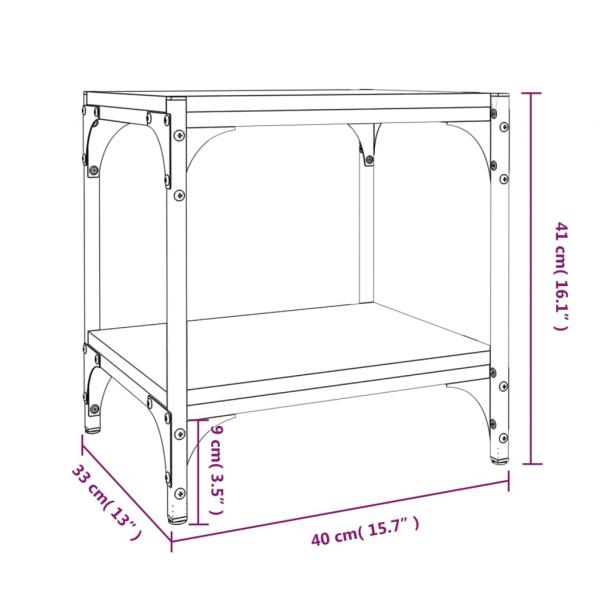 TV-Schrank Grau Sonoma 40x33x41 cm Holzwerkstoff und Stahl