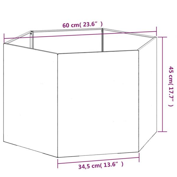 Pflanzkübel Rostig 60x60x45 cm Cortenstahl