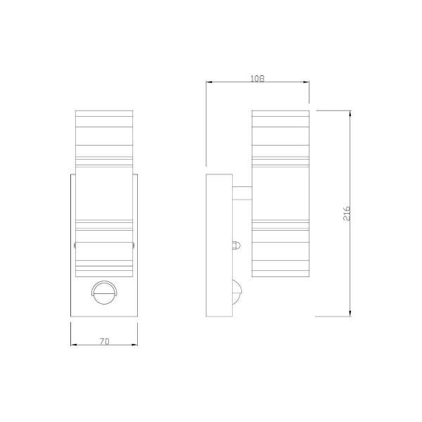 DEKO-LIGHT Zilly II Up and Down Motion Wandaufbauleuchte, 2xmax. 35 W, 220-240 V/AC, 50 / 60 Hz, silber (731011)