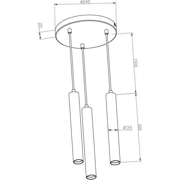 DEKO-LIGHT Slim Pendelleuchte, 15 W, 3000 K, 200-240 V/AC, 50 / 60 Hz, weiß (342218)