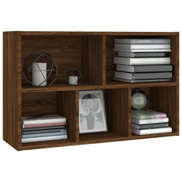 Bücherregal/Sideboard Braun Eiche 50x25x80 cm Holzwerkstoff