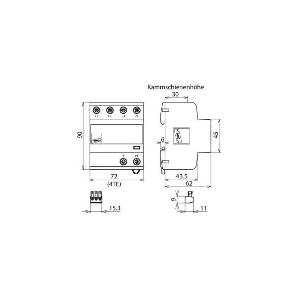 Dehn Kombi-Ableiter DVA EMOB 3P 255 FM, Typ 1+2+3 (900385)