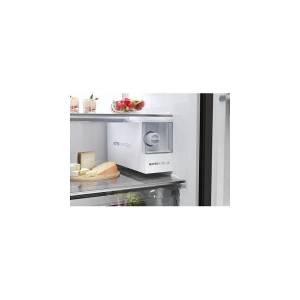 Haier HSW79F18DIPT Stand Side-by-Side Kombination, 90,5 cm breit, 601 L, NoFrost, Wasser-/und Eisspender, Wassertank, Urlaubsfunktion, Schnellkühlen, Schnellgefrieren, Slate black