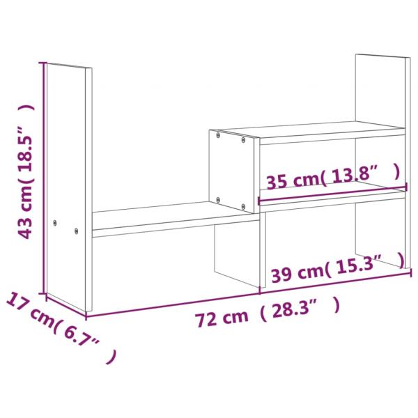 Monitorständer Honigbraun (39-72)x17x43 cm Massivholz Kiefer