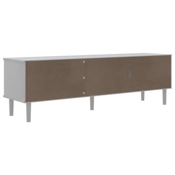 TV-Schrank SENJA Rattan-Optik Weiß 158x40x49cm Kiefernholz