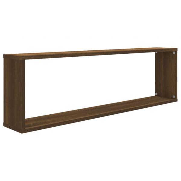 Wandregale 2 Stk. Braun Eichen-Optik 100x15x30 cm Holzwerkstoff