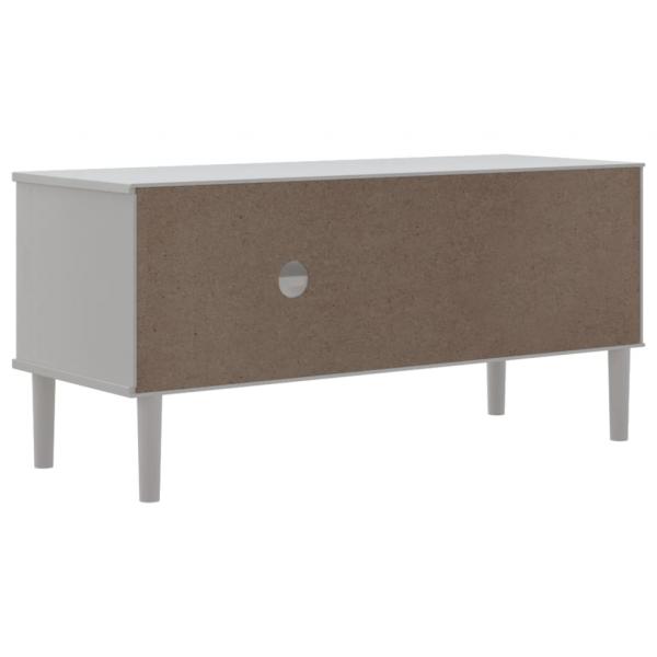 TV-Schrank SENJA Rattan-Optik Weiß 106x40x49 cm Kiefernholz