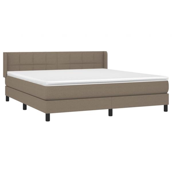 Boxspringbett mit Matratze Taupe 160x200 cm Stoff