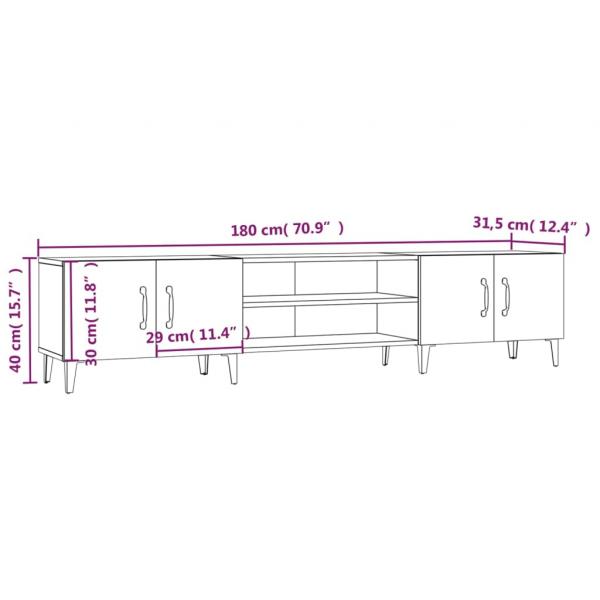 TV-Schrank Sonoma-Eiche 180x31,5x40 cm Holzwerkstoff