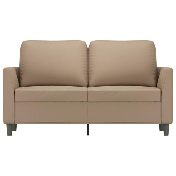 2-Sitzer-Sofa Cappuccino-Braun 120 cm Kunstleder