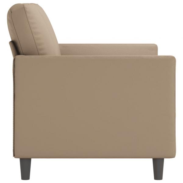 2-Sitzer-Sofa Cappuccino-Braun 120 cm Kunstleder