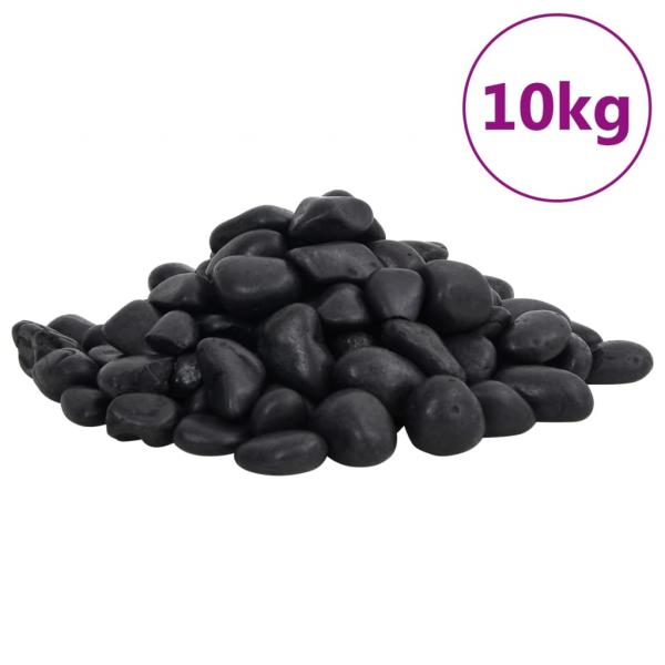 ARDEBO.de - Polierte Kiesel 10 kg Schwarz 2-5 cm