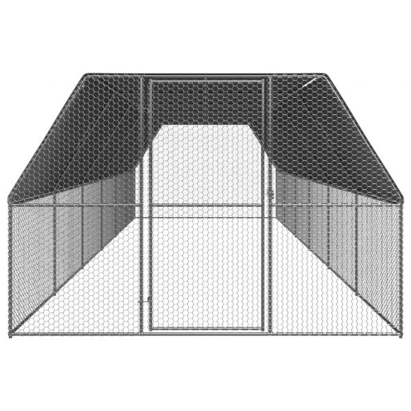 Outdoor-Hühnerkäfig 3x12x2 m Verzinkter Stahl