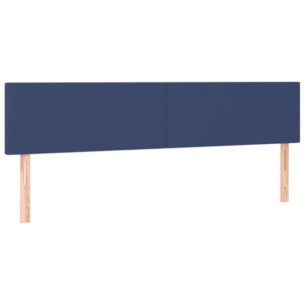 Boxspringbett mit Matratze & LED Blau 180x200 cm Stoff