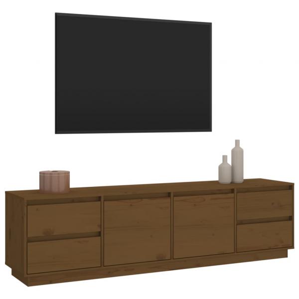 TV-Schrank Honigbraun 176x37x47,5 cm Massivholz Kiefer