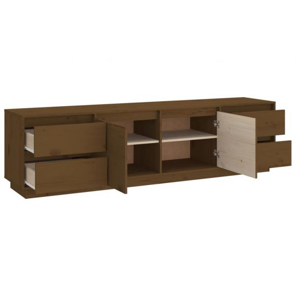 TV-Schrank Honigbraun 176x37x47,5 cm Massivholz Kiefer