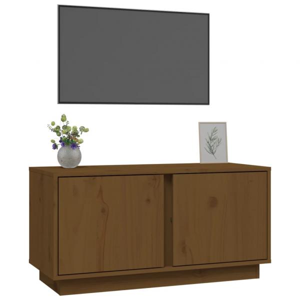 TV-Schrank Honigbraun 80x35x40,5 cm Massivholz Kiefer