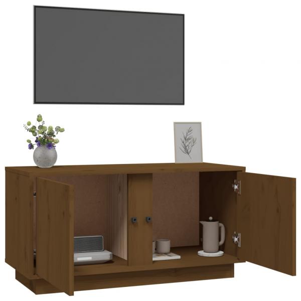 TV-Schrank Honigbraun 80x35x40,5 cm Massivholz Kiefer