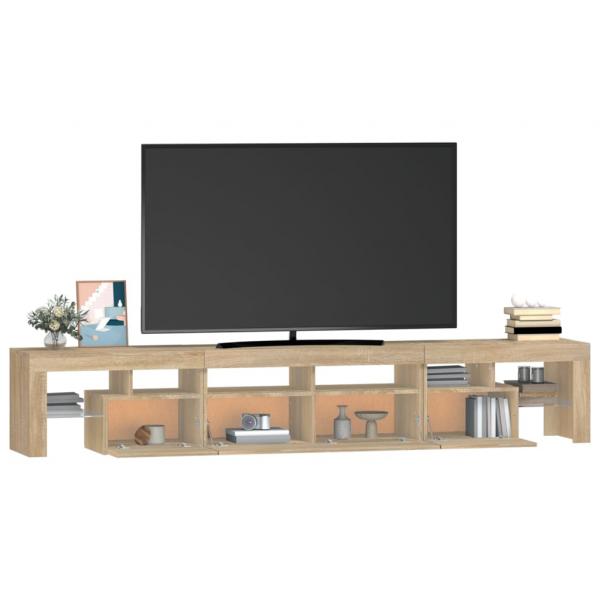 TV-Schrank mit LED-Leuchten Sonoma-Eiche 230x36,5x40 cm