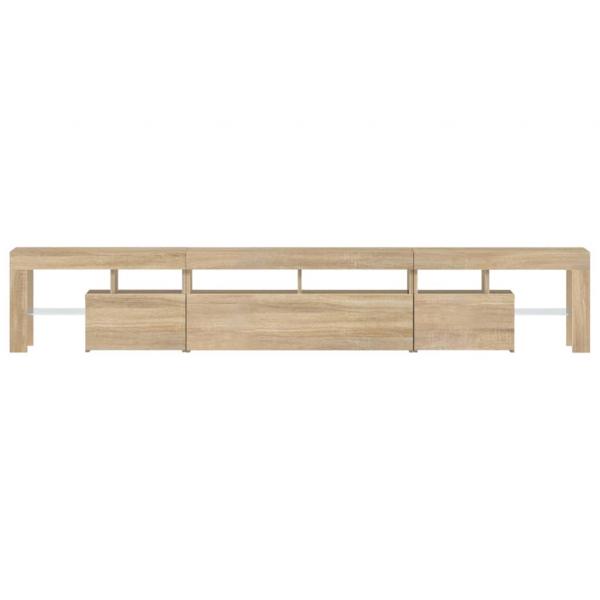 TV-Schrank mit LED-Leuchten Sonoma-Eiche 230x36,5x40 cm