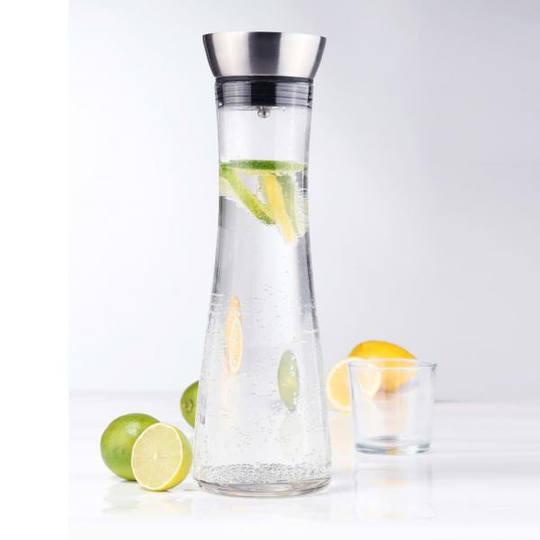 ARDEBO.de - HI Wasserkaraffe mit Ausgießer Transparent 1,2 L 