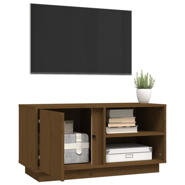 TV-Schrank Honigbraun 80x35x40,5 cm Massivholz Kiefer