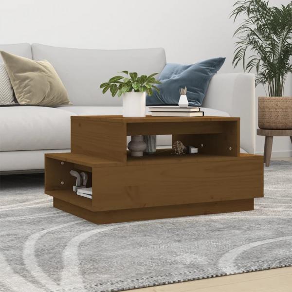 ARDEBO.de - Couchtisch Honigbraun 80x55x40,5 cm Massivholz Kiefer