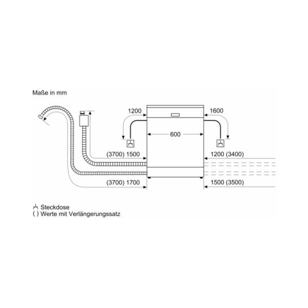 Siemens SN55YS00CE iQ500 Teilintegrierter Geschirrpüsler, 60 cm breit, 14 Maßgedecke, aquaStop, varioSchublade, Kindersicherung, Edelstahl