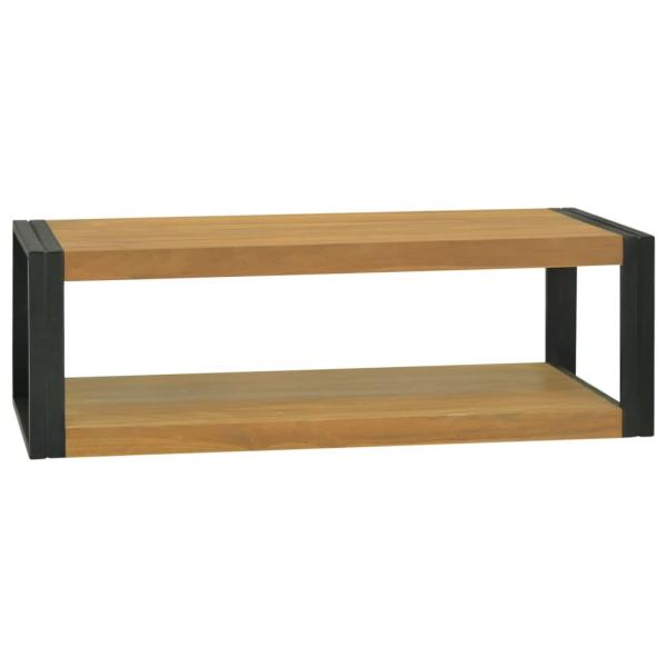 ARDEBO.de - Wand-Badregal 110x45x35 cm Massivholz Teak