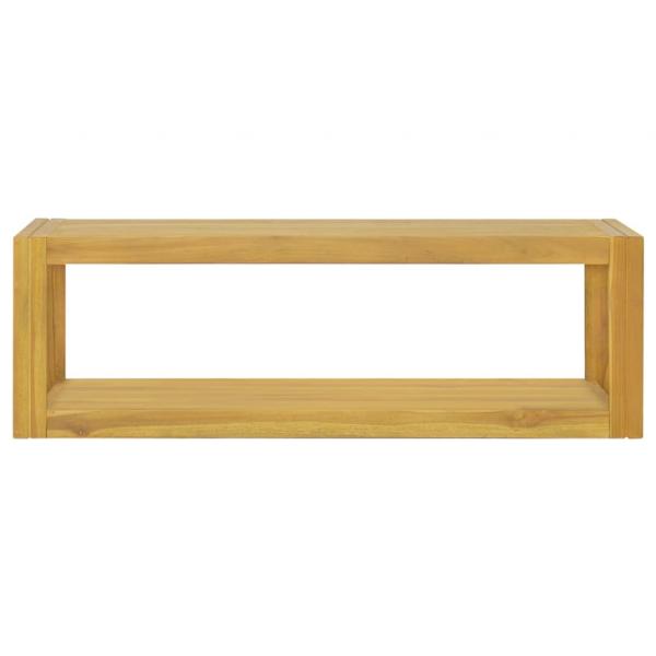 Wand-Badregal 110x45x35 cm Massivholz Teak