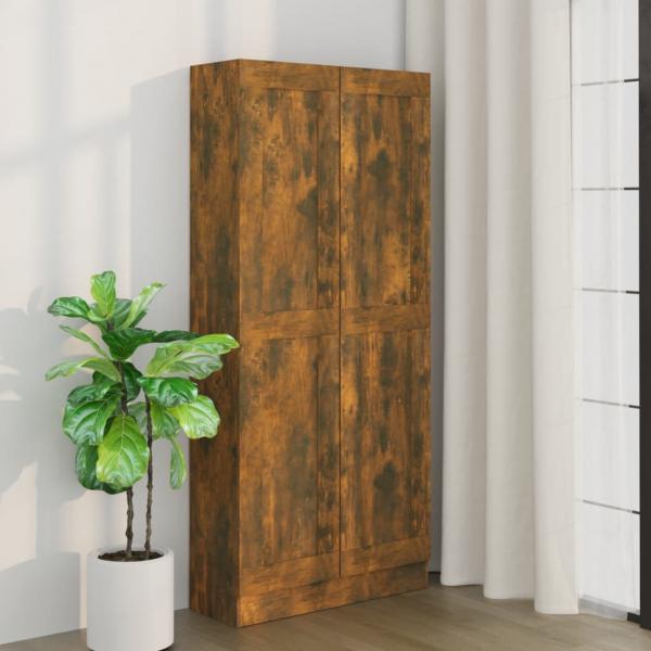 ARDEBO.de - Bücherschrank Räuchereiche 82,5x30,5x185,5 cm Holzwerkstoff