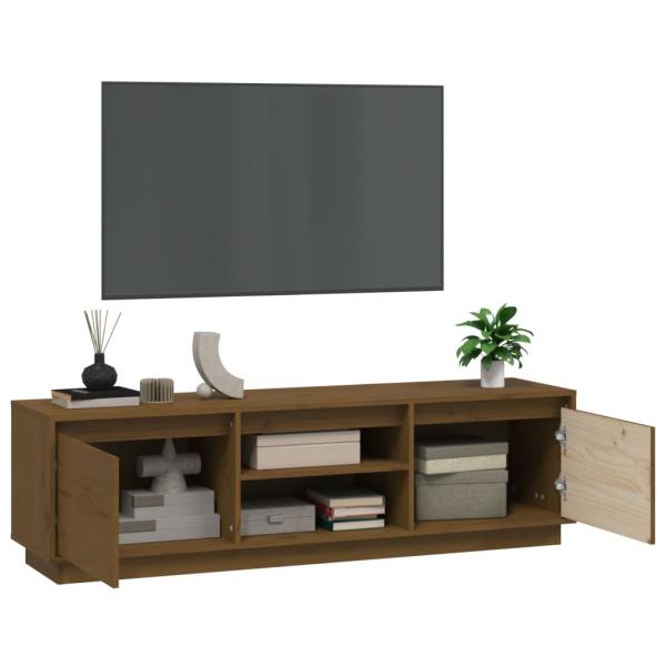 TV-Schrank Honigbraun 140x35x40 cm Massivholz Kiefer