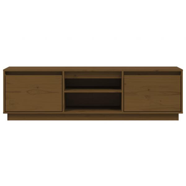 TV-Schrank Honigbraun 140x35x40 cm Massivholz Kiefer