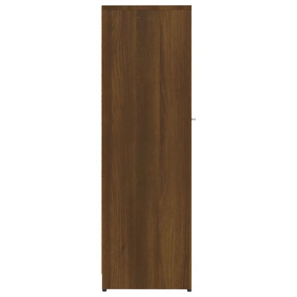 Badschrank Braun Eichen-Optik 30x30x95 cm Holzwerkstoff