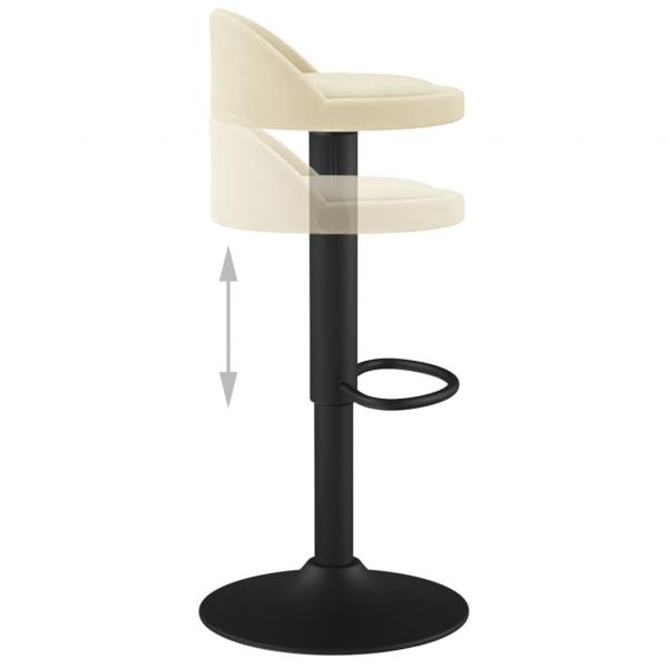 Barhocker 2 Stk. Creme Samt 