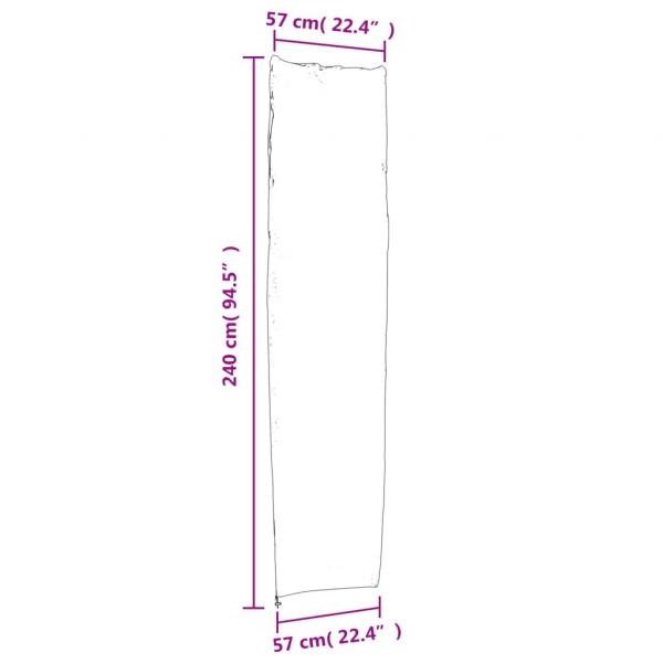 Sonnenschirm-Schutzhülle Schwarz 240x57/57 cm 420D Oxford