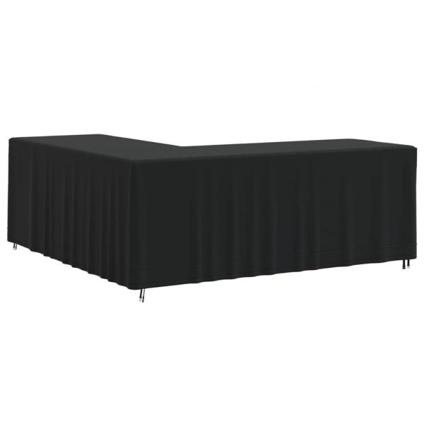 Gartensofa-Abdeckung L-Form Schwarz 254x254x80 cm 420D Oxford