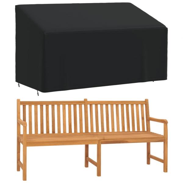 Abdeckung für 3-Sitzer-Bank Schwarz 175x85x68/94 cm 420D Oxford