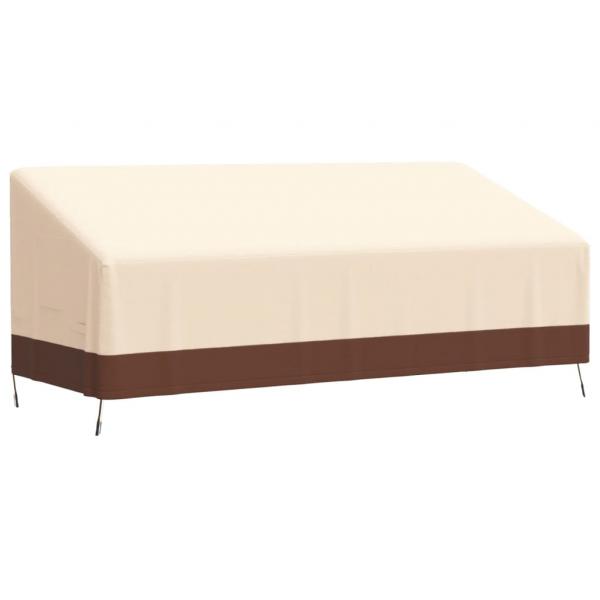 ARDEBO.de - Abdeckung für 3-Sitzer-Bank Beige 204x86x48/73 cm 600D Oxford