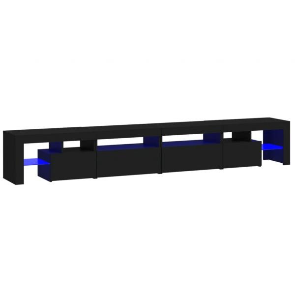 TV-Schrank mit LED-Leuchten Schwarz 260x36,5x40 cm