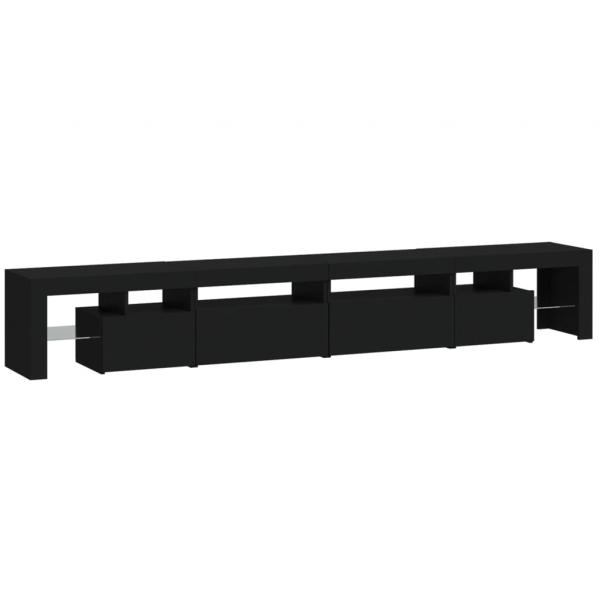 TV-Schrank mit LED-Leuchten Schwarz 260x36,5x40 cm