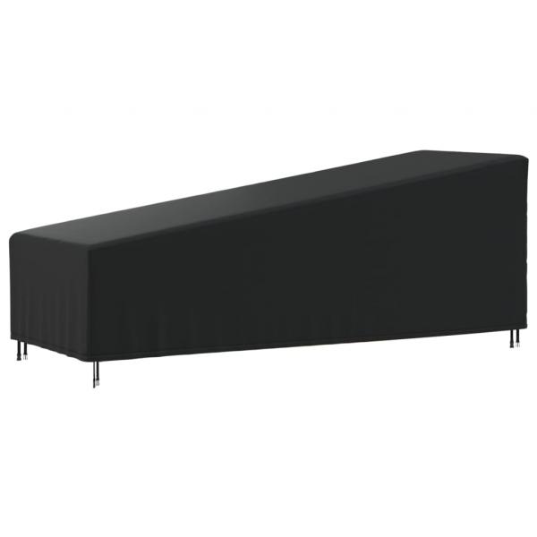 ARDEBO.de - Sonnenliegen-Abdeckung Schwarz 210x80x45/75 cm 420D Oxford