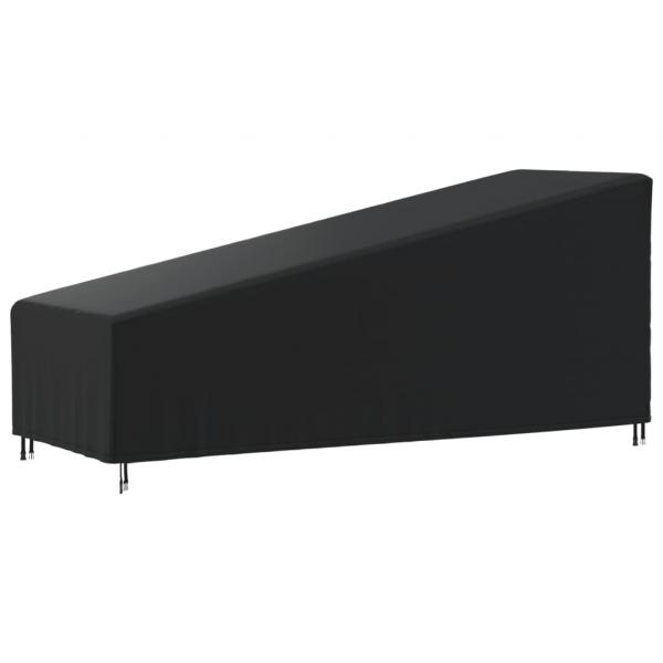 ARDEBO.de - Sonnenliegen-Abdeckung Schwarz 195x76x40/80 cm 420D Oxford