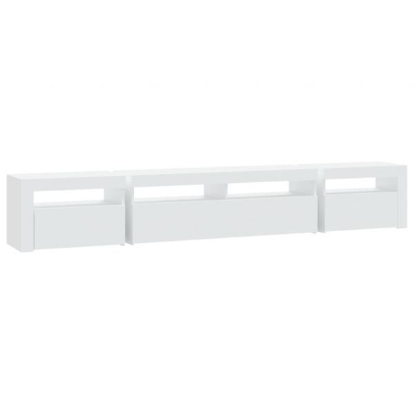 TV-Schrank mit LED-Leuchten Weiß 240x35x40 cm