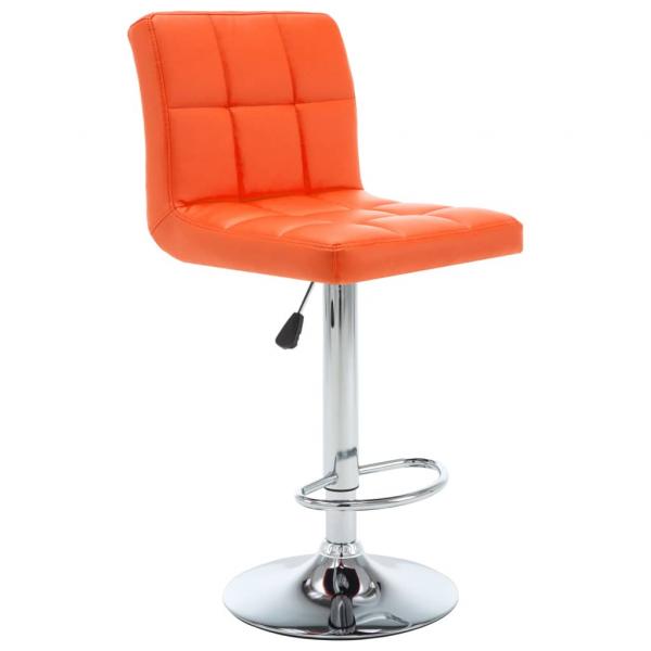 Barhocker 2 Stk. Orange Kunstleder 