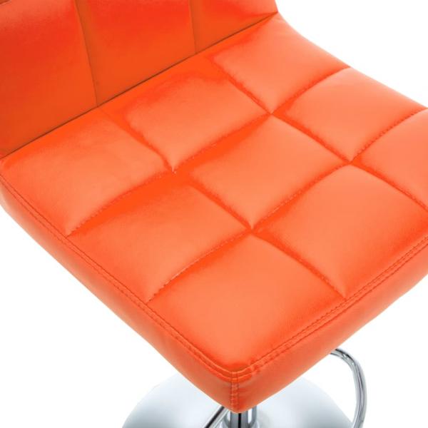 Barhocker 2 Stk. Orange Kunstleder 