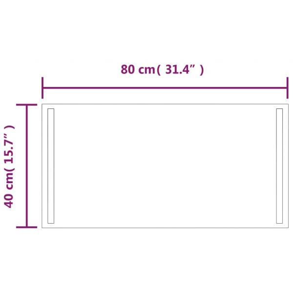 LED-Badspiegel 80x40 cm